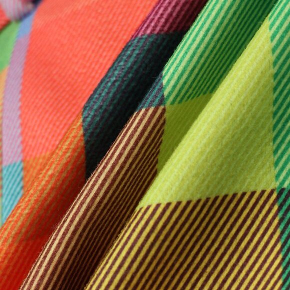 Multicolor Casual Elegant Women's Plaid Double Breasted Trench Coat with Pockets - Picture 3 of 5